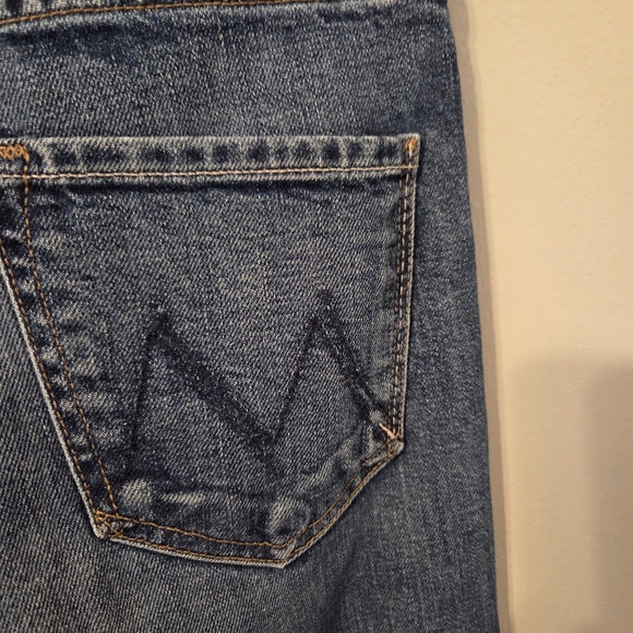 Mother Women's The Tomcat Roller Painfully Obvious Wide Leg Denim Jeans Sz 25 - Picture 6 of 10
